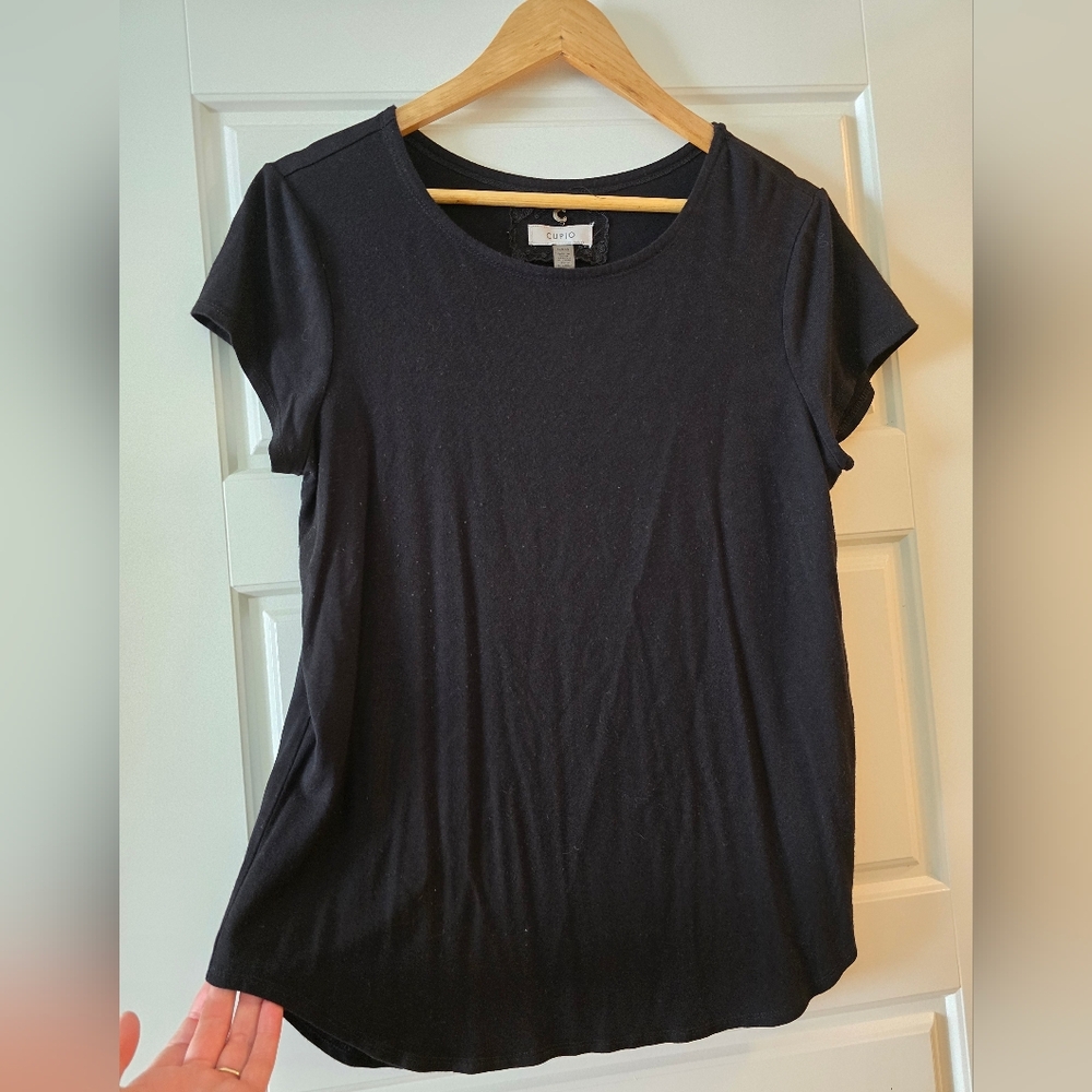 Black Drapey Tee